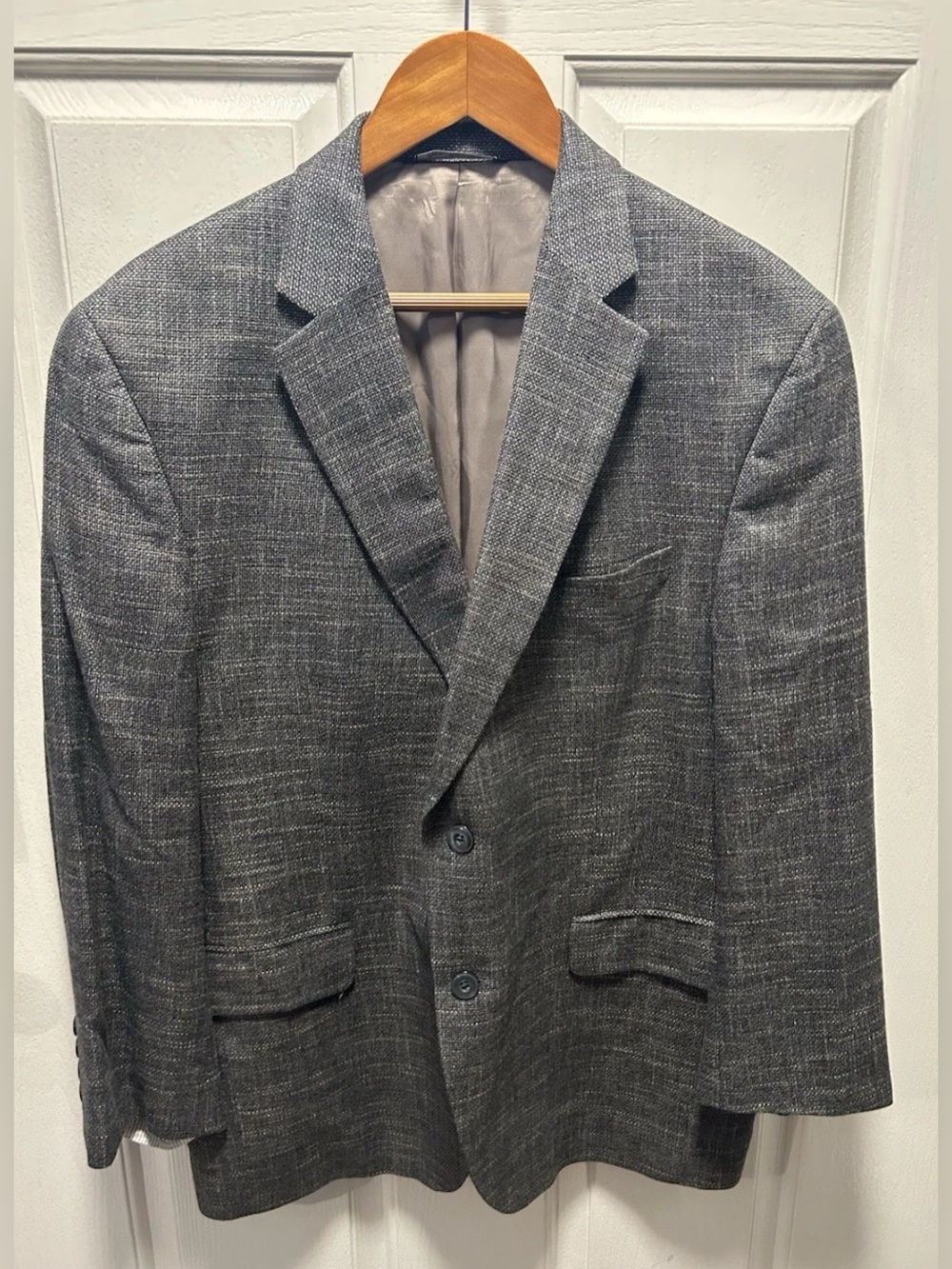 Jack Victor Exclusive Collection Blazer Jacket Grey Bamboo Blend Mens 44S Italy